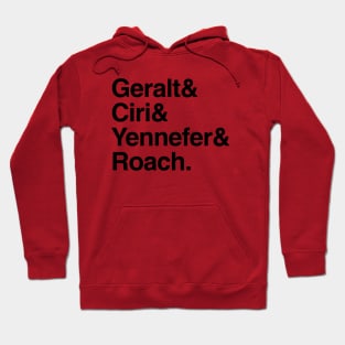 Geralt & Ciri & Yennefer & Roach. Hoodie